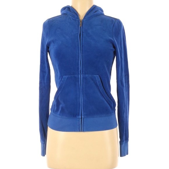 Y2K STYLE | Juicy Couture | Zip Up Velour Hoodie Size Medium - Picture 2 of 8